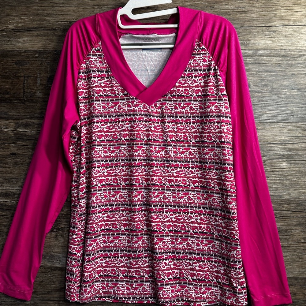 Columbia Pink Omni-Wick Advanced Evaporation Graphic Long Sleeve Shirt